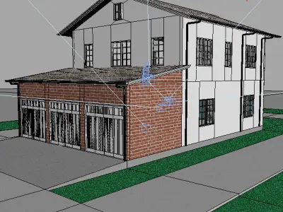 Apartment with garage-3 3D model