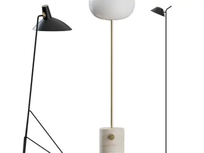 Floor Lamps Set 02 3D model