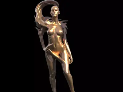 Egyptian monk distortion sculpture  3D model