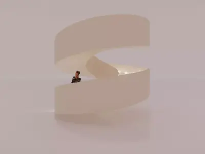 spiral ramp 3D model