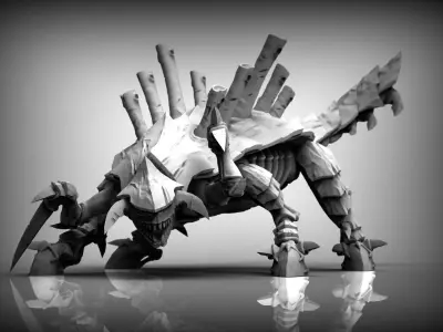 Ankylofex creature with claws 3D print model