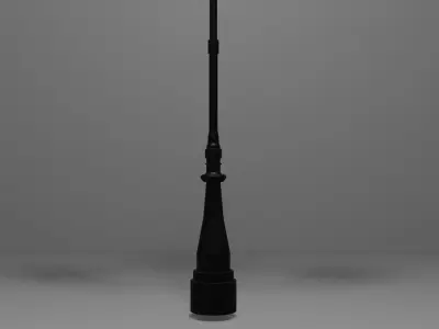 Lantern in the park with light PBR Game-ready Low-poly 3D model