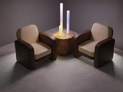  elegant chairs 3D model