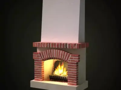 Indoor Fireplace 3D model