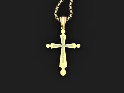 Cross Light Gold 3CP036 3DM STL 3D model