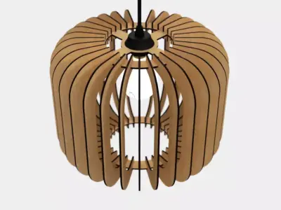 CEILING LIGHT LAMP 3D PRINT AND LASER CUT FILES MODEL 2 3D print model
