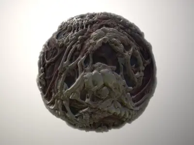 Material Skin Monster 60 Seamless PBR Texture Texture