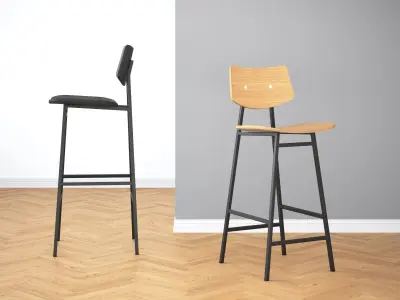 1960 Barchair 3D model