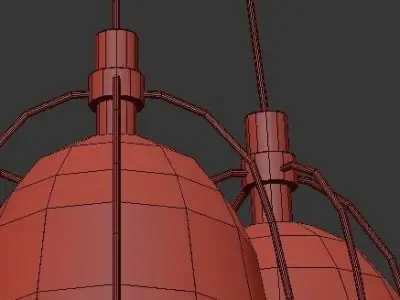 Tulip Glass Pendant 3D model
