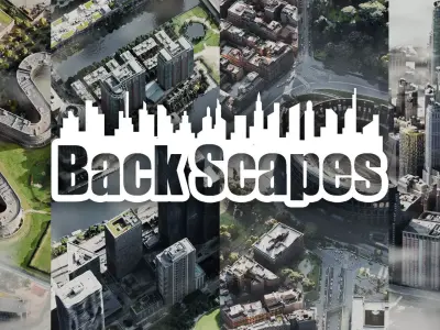 Back Scapes 120 assets city 3D model