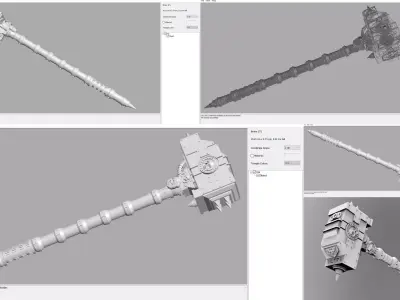 Weapon - hammer 3D print model