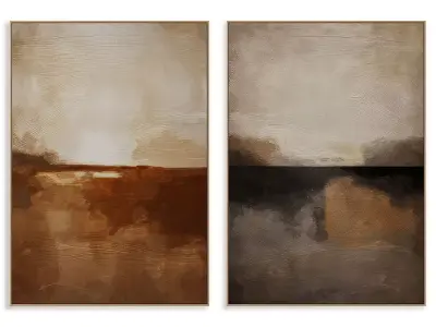 Abstract Painting Frame set 3D model 595