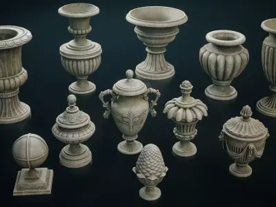 Garden Decor Collections 3D Model Pack