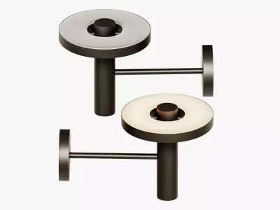 Wall Light Bead Uplight Black Tonone 3D model