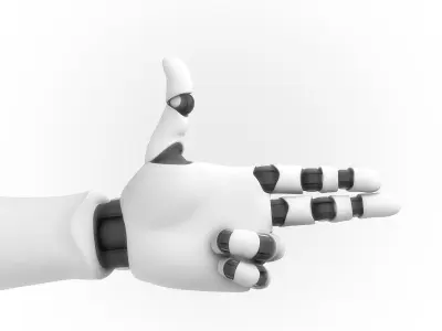 Robot Hand Rigged Animated 3D model