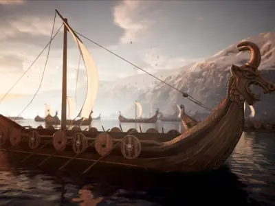 Viking Environment 46 Assets Low-poly 3D model