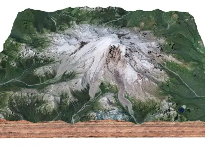 Mount Rainier Washington USA 3D model