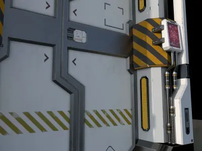 sci-fi door Low-poly 3D model