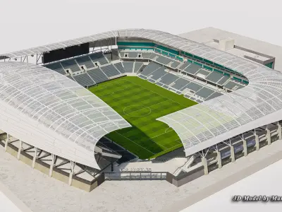 BMO Stadium Los Angeles-USA Low-poly 3D model