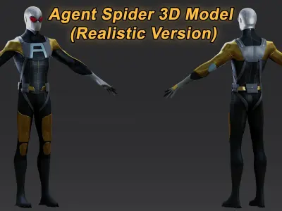 Agent Spider from Invincible TV Series 3D model 3D model
