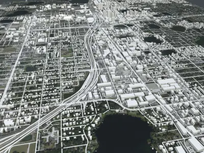 Cityscape Orlando Florida USA 3D model