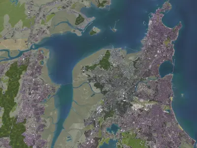 Full Scene - 50x40km Low-poly 3D model