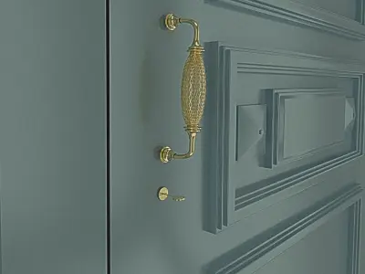 Door handless Gold 3D model