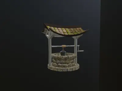 Stylized Water Well  Low-poly 3D model