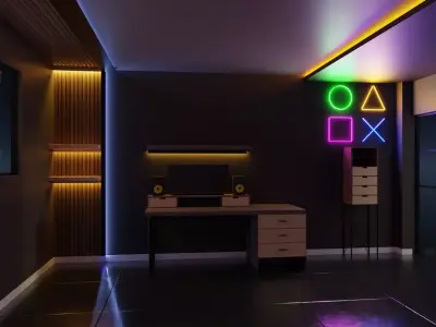 Gaming Room Free 3D model