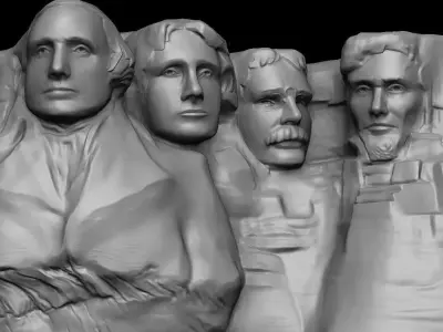 Mount Rushmore Zbrush 3D model