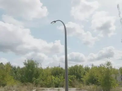 Street Light 11 version 17 10m with pole 1 Low-poly 3D model