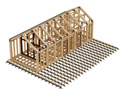 Barn house n3 3D model