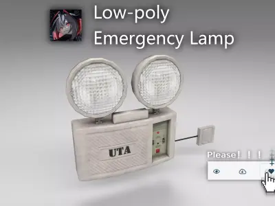 Emergency Lamp on and off Free low-poly 3D model