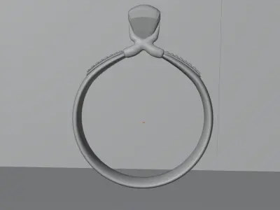 Diamond ring 3D model 5