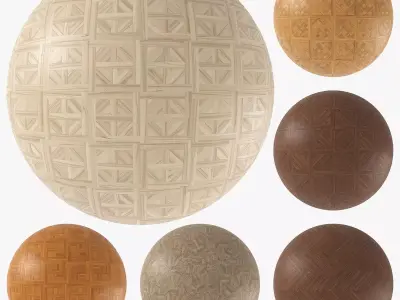 Parquet - Laminate - Wooden floor 6 in 1 3D model