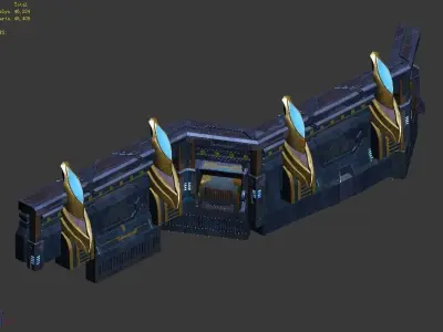 Different dimension - building - wall 09 3D model