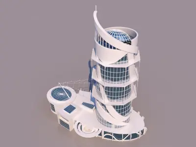 0130 - Hotel Building - Skyscraper 3D model