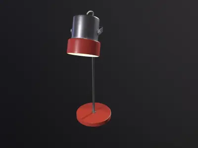 Vintage USSR desk lamp Low-poly 3D model