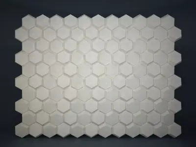01 HEXAGON MOSAIC PATTERN WALL 3D model