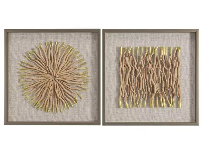 Uttermost Leone Shadow Box Wall Art Low-poly 3D model