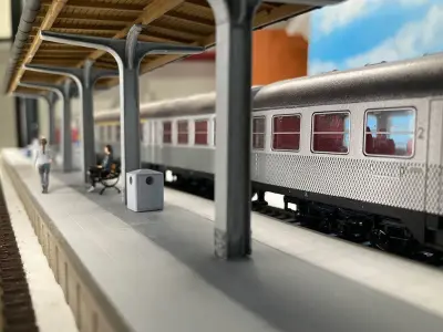 PLA-0003 Platform set Rivets and Wood set H0-scale 25 items 3D print model