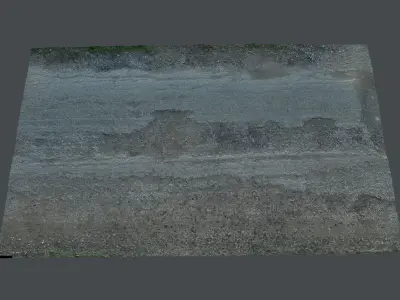 Gravel road photoscan 3D model