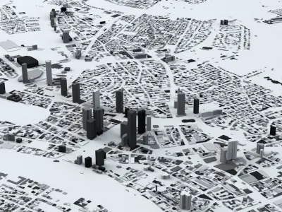 Frankfurt Streets and Buildings 3D model