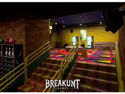 Bowling And Game Center - Unreal Engine 5 Low-poly 3D model