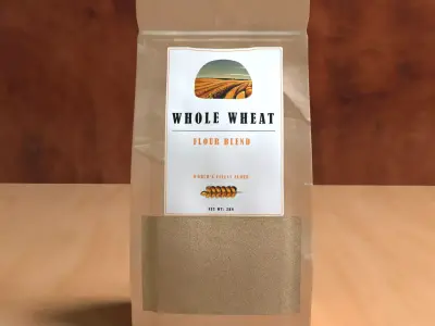 Flour mixes Whole Wheat Flour Blend Low-poly 3D model
