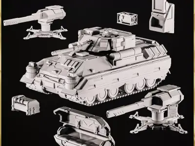 20 Different Sci-Fi Battle Pack STL Collection  3D print model