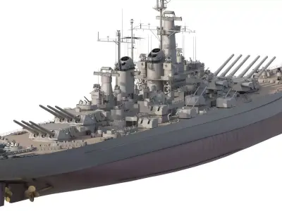 US NAVY 1940S Batlleship USS Montana 3D model