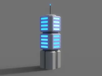 PBR Sci-Fi Building A33 Low-poly 3D model