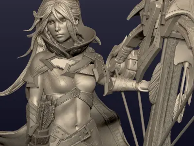 DROW RANGER - ARCANA -DOTA 2 3D print model
