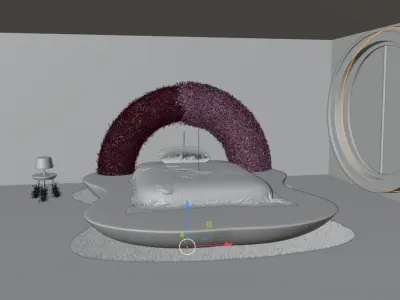 Bed-Room concept art in 3D in BLENDER 3D 3D model